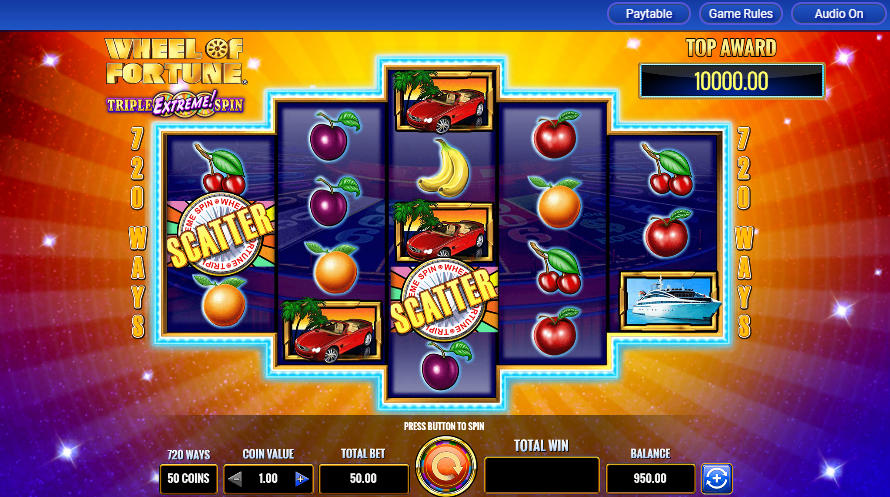 wheel of fortune triple extreme spin casino slot game